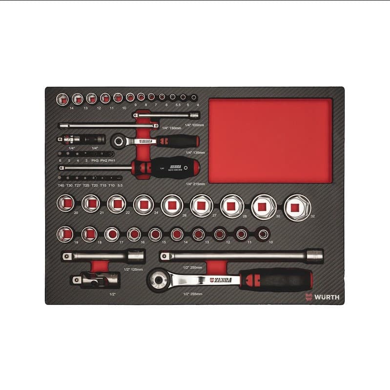 Системный набор 8.4.1 Торцевые ключи 1/4" + 1/2" 56 шт.