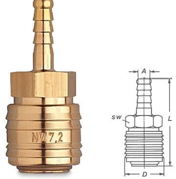 Муфта быстросъемная «мама», для шланга