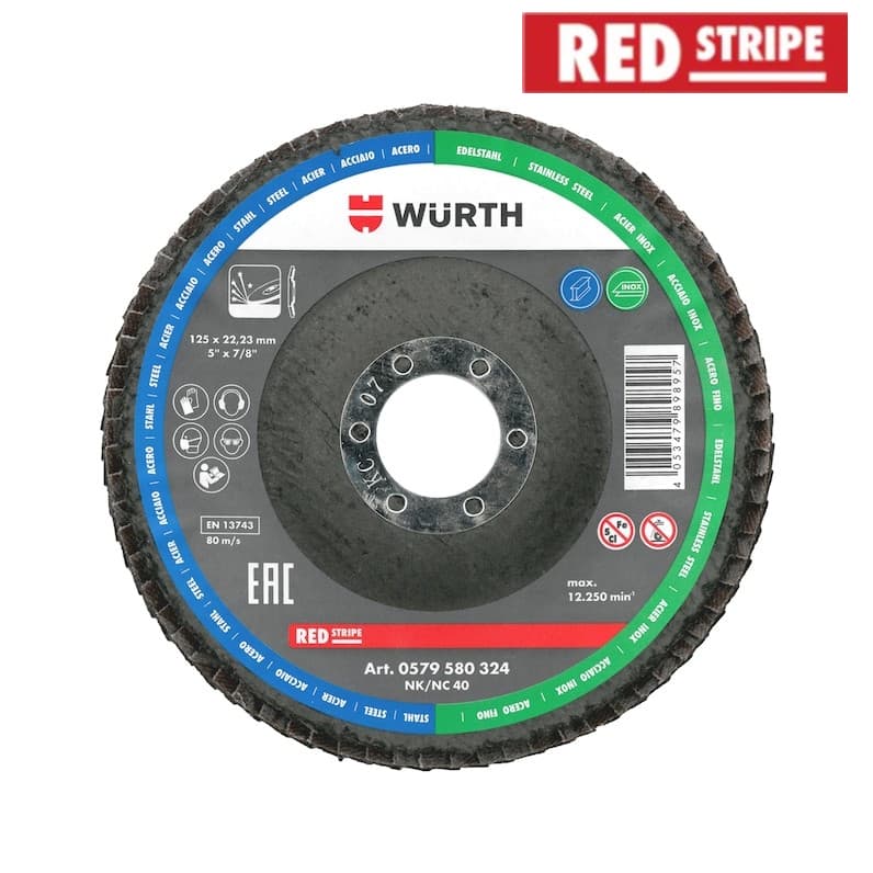 Диск лепестковый для стали/нержавеющей стали RED Stripe